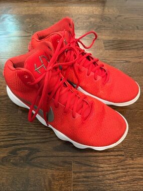 Men’s Red Nike High-Top Basketball Sneakers